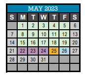 District School Academic Calendar for Kirkpatrick Elementary Enhanced Option for May 2023