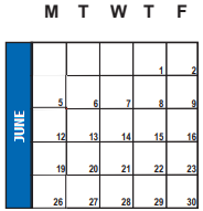 District School Academic Calendar for Brockbank School for June 2023