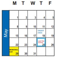 District School Academic Calendar for Rees School for May 2023