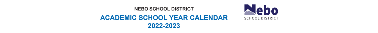 District School Academic Calendar for MT. Nebo Junior High