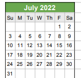 District School Academic Calendar for Christopher Columbus Academy for July 2022