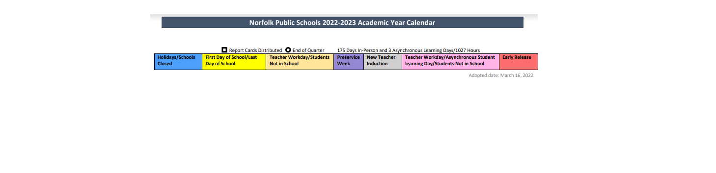 District School Academic Calendar Key for Rosemont Middle