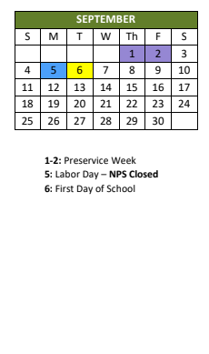 District School Academic Calendar for Tarrallton ELEM. for September 2022