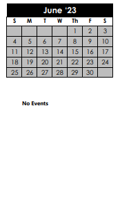 District School Academic Calendar for Clear Spring Elementary School for June 2023