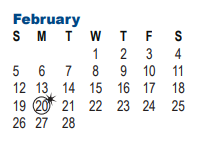 District School Academic Calendar for Homebound for February 2023