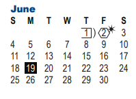 District School Academic Calendar for Neff Middle School for June 2023