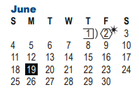 District School Academic Calendar for O'connor High School for June 2023
