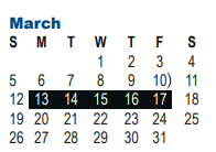 District School Academic Calendar for O'connor High School for March 2023