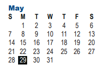 District School Academic Calendar for O'connor High School for May 2023