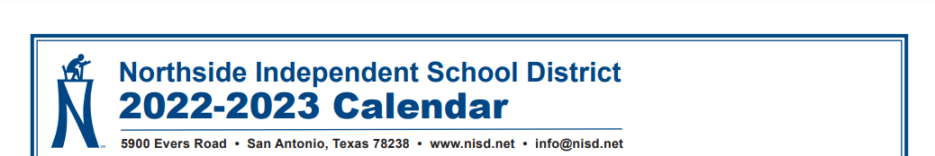 District School Academic Calendar for Nisd Intervention