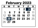 District School Academic Calendar for Lothrop Magnet Center for February 2023