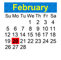 District School Academic Calendar for Clay Springs Elementary School for February 2023