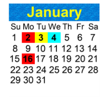 District School Academic Calendar for Community Education Partners-nw for January 2023