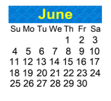 District School Academic Calendar for Grand Avenue Primary Learning Center for June 2023