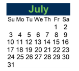 District School Academic Calendar for Endeavor for July 2022