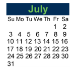 District School Academic Calendar for Ged Exit Option Program for July 2022