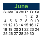 District School Academic Calendar for Ged Exit Option Program for June 2023