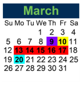 District School Academic Calendar for Ged Exit Option Program for March 2023