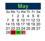District School Academic Calendar for Sunrise Elementary School for May 2023