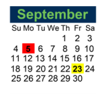 District School Academic Calendar for Narcoossee Community School for September 2022