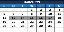 District School Academic Calendar for Queens Intermediate for March 2023