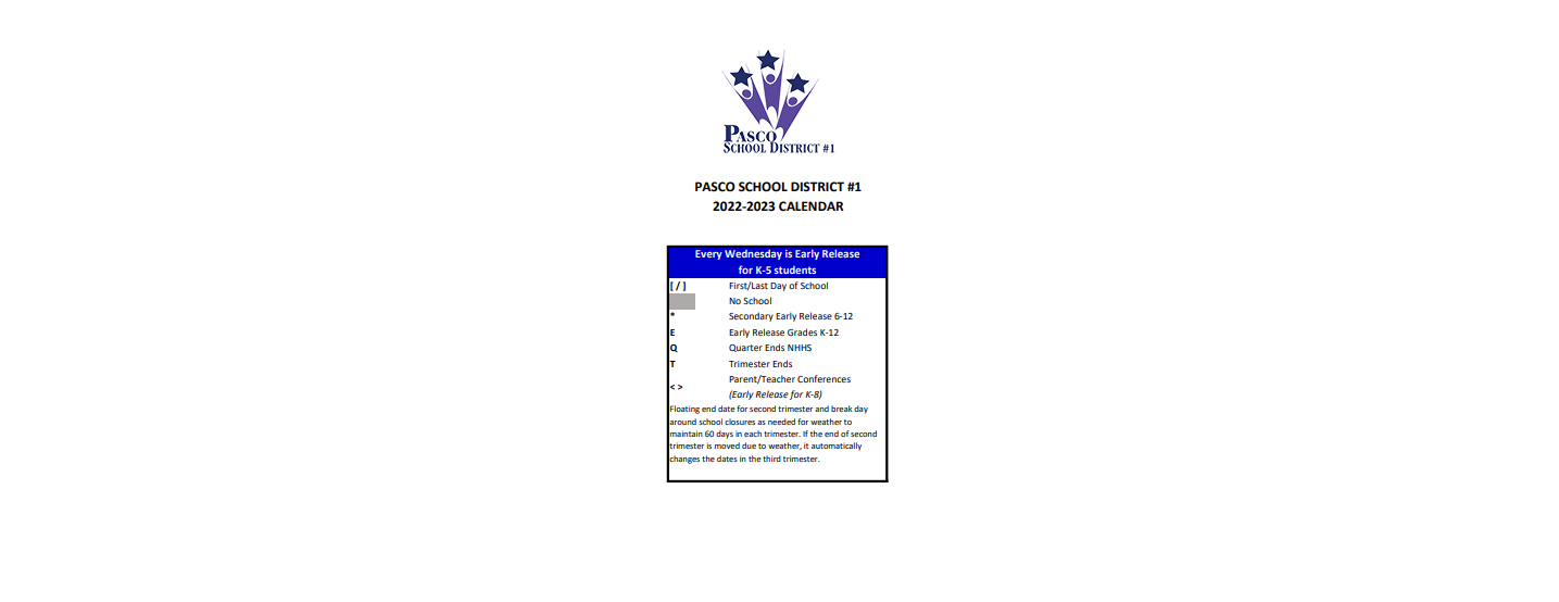 District School Academic Calendar Key for Paul R. Smith Middle School