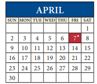 District School Academic Calendar for Dessau Elementary for April 2023