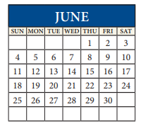 District School Academic Calendar for Brookhollow Elementary School for June 2023