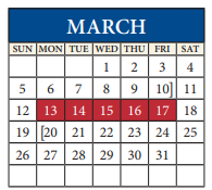 District School Academic Calendar for Hendrickson High School for March 2023