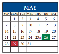 District School Academic Calendar for John B Connally High School for May 2023