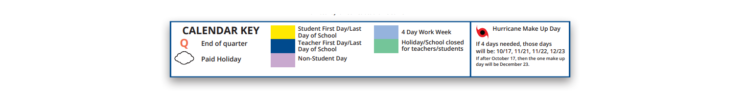 District School Academic Calendar Key for Tyrone Elementary School