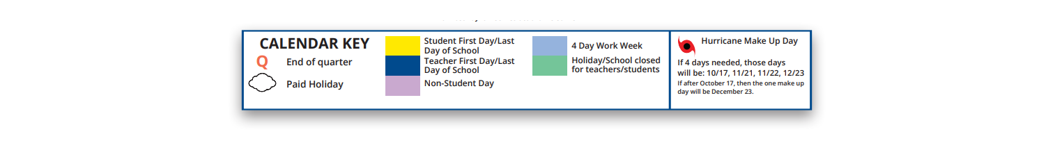 District School Academic Calendar Key for Tomlinson Adult Learning Center