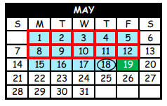 District School Academic Calendar for Pittsburg Middle for May 2023