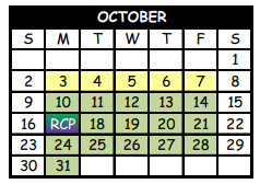 District School Academic Calendar for Pittsburg H S for October 2022