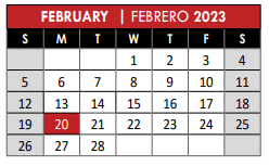 District School Academic Calendar for David Mccall Elementary for February 2023