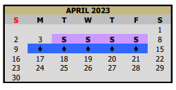 District School Academic Calendar for Pleasant Grove Elementary for April 2023