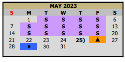 District School Academic Calendar for Pleasant Grove High School for May 2023