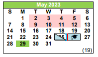 District School Academic Calendar for C A R E Academy for May 2023