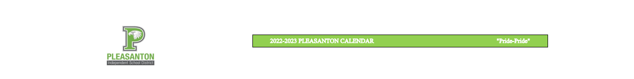 District School Academic Calendar for Pleasanton El