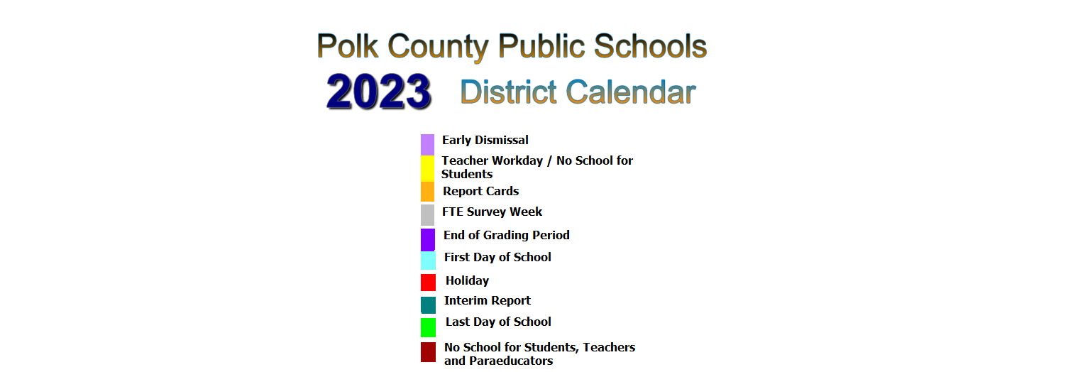 District School Academic Calendar Key for Auburndale Central Elementary School