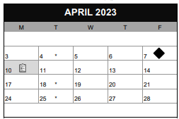 District School Academic Calendar for West Sylvan Middle School for April 2023