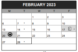 District School Academic Calendar for Renaissance Arts Academy for February 2023