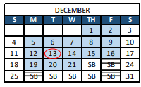 District School Academic Calendar for Pioneer Charter School for December 2022
