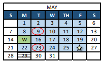 District School Academic Calendar for Webber Junior High School for May 2023