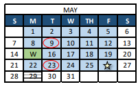 District School Academic Calendar for Peak Alternative Program for May 2023