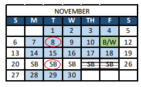 District School Academic Calendar for Moore Elementary School for November 2022