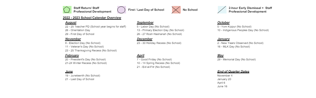 District School Academic Calendar Key for Alan Shawn Feinstein Elementary At Broad Street