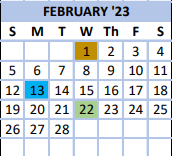 District School Academic Calendar for Southeastern Randolph Mid for February 2023