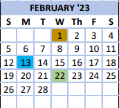 District School Academic Calendar for Harman Elementary/high School for February 2023