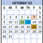 District School Academic Calendar for Archdale-trinity Middle for October 2022